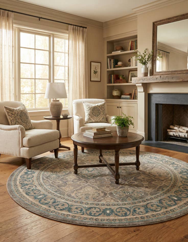 Detail image of 6' x 6' Viola Round Rug