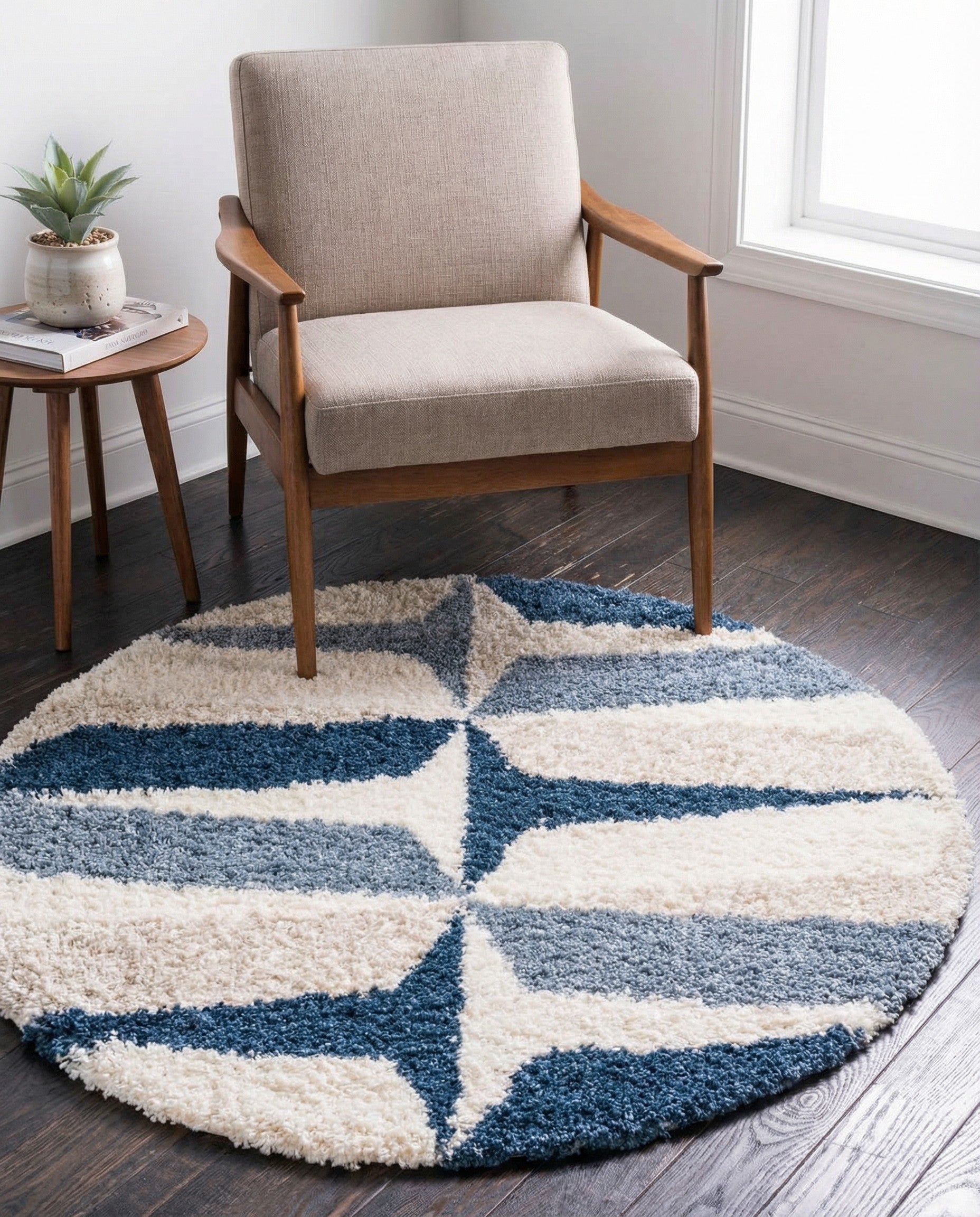 3' 3 x 3' 3 Lagom Shag Round Rug