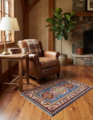 2' x 2' 11 Hand Knotted Kazak Rug