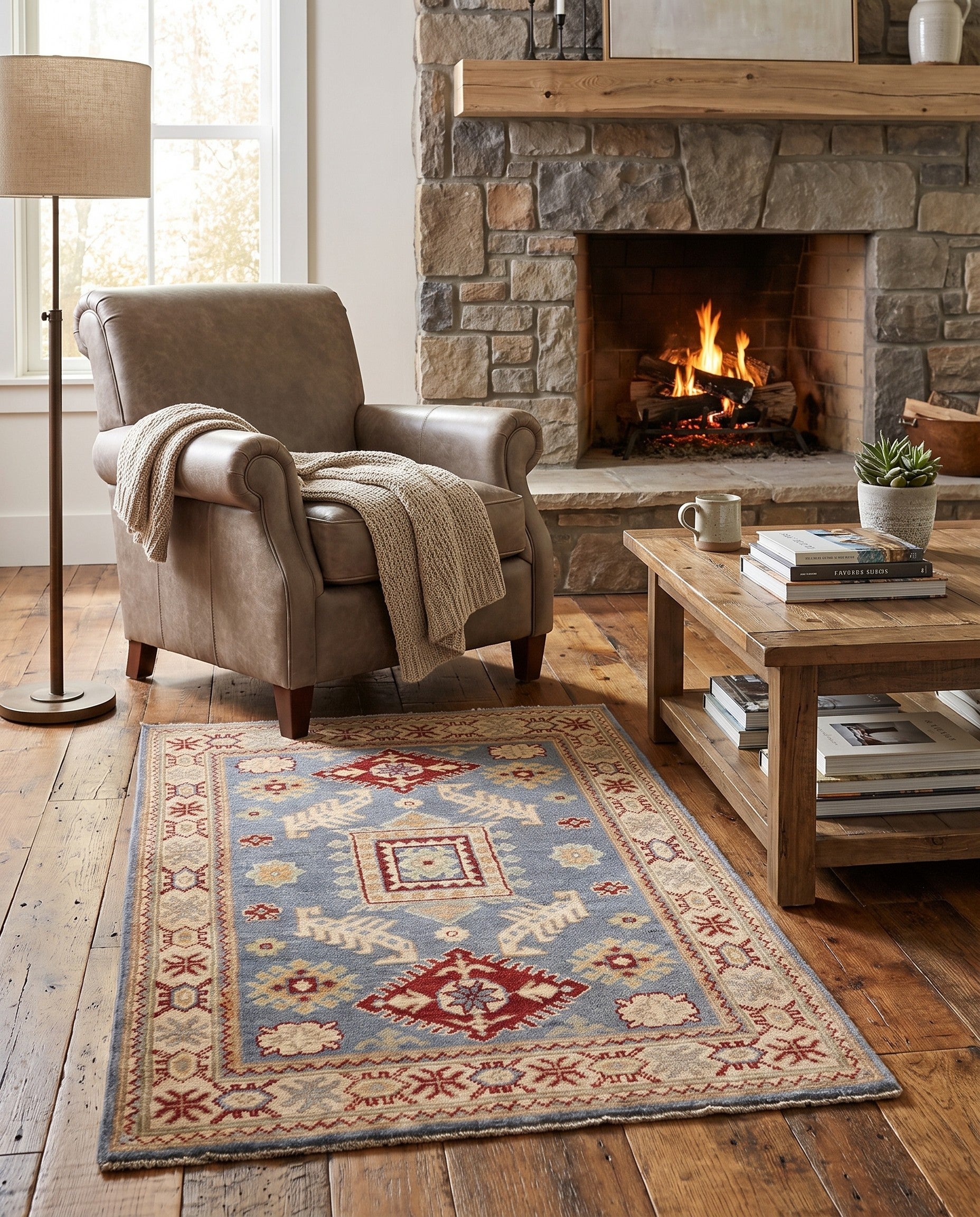 2' 7 x 4' 1 Hand Knotted Kazak Rug