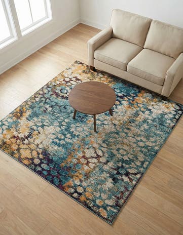 6' x 6' Washable Carnevale Square Rug
