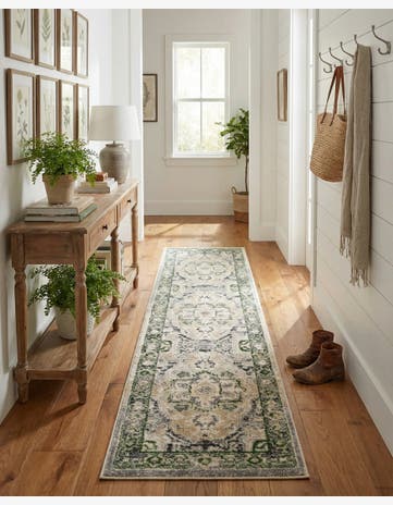 Stone Gray Madeline Vintage Runner Rug