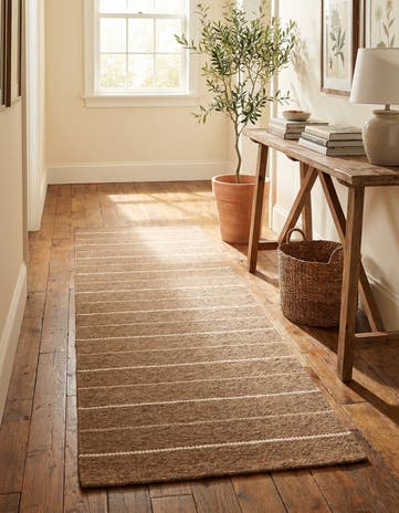 2' 4 x 4' 6 Hand Woven Kilim Dhurrie Wool Runner Rug