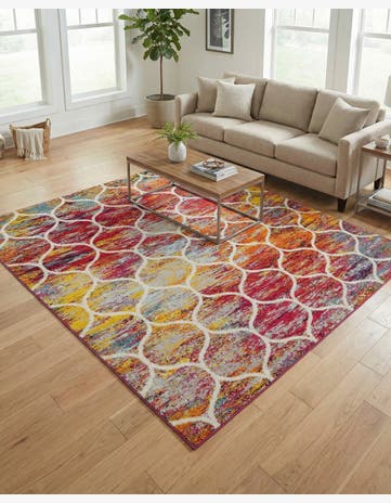 Trellis Frieze Square Rug