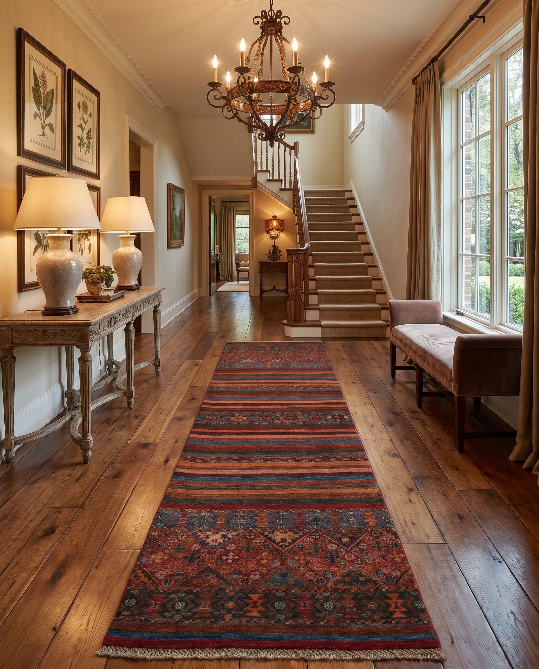 2' 9 x 8' 5 Hand Knotted Kazak Runner Rug