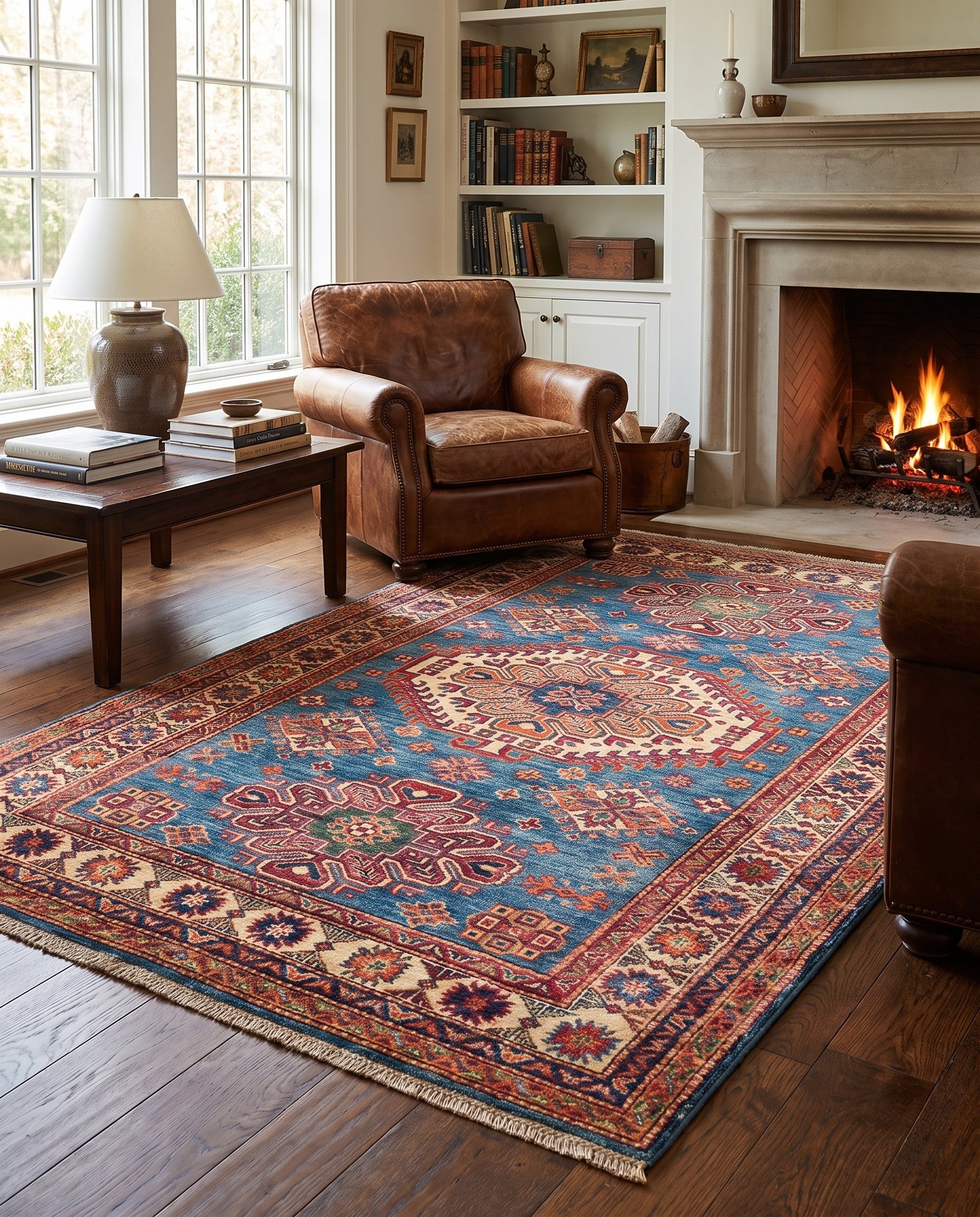 4' 1 x 6' 4 Hand Knotted Kazak Rug