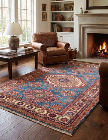 4' 1 x 6' 4 Hand Knotted Kazak Rug