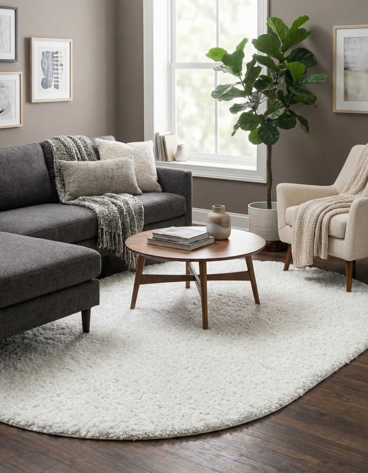 5' 3 x 8' Zermatt Shag Oval Rug