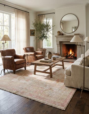 5' 1 x 6' 9 Hand Knotted Oushak Wool Rug