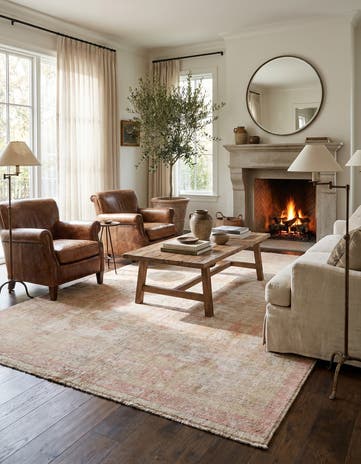 5' 1 x 6' 9 Hand Knotted Oushak Wool Rug