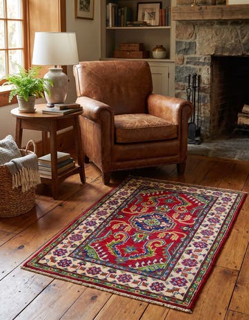 2' 7 x 3' 10 Hand Knotted Kazak Rug