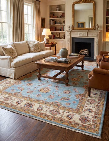 6' 8 x 9' 4 Hand Knotted Ziegler Rug