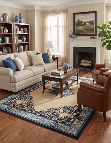 5' 3 x 8' Nain Design Rug