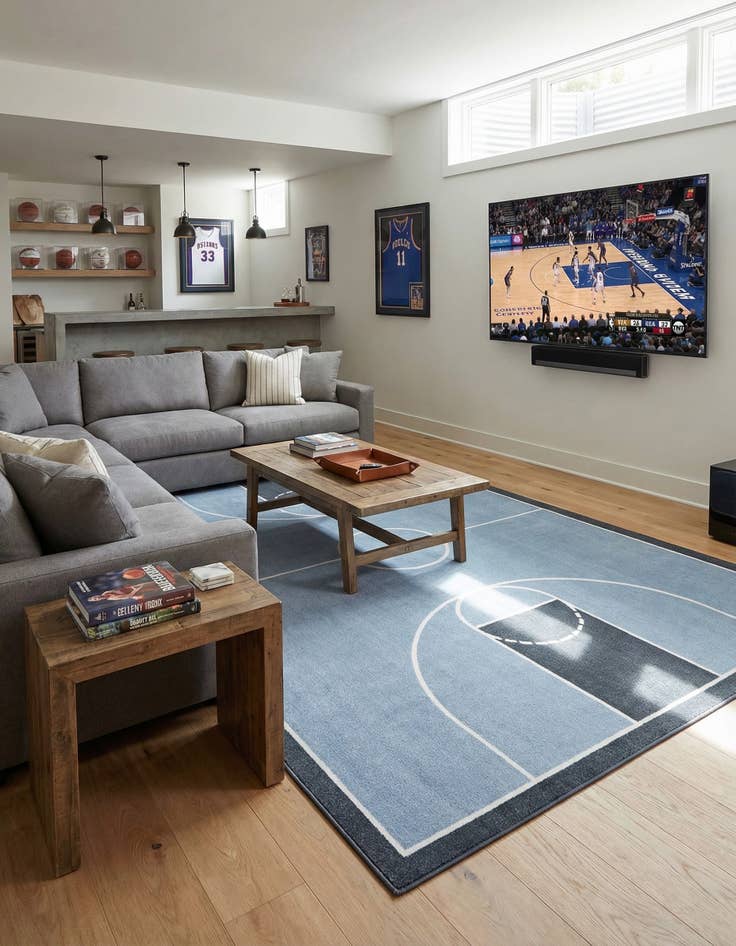 Detail image of 9' x 12' Sports Washable Rug