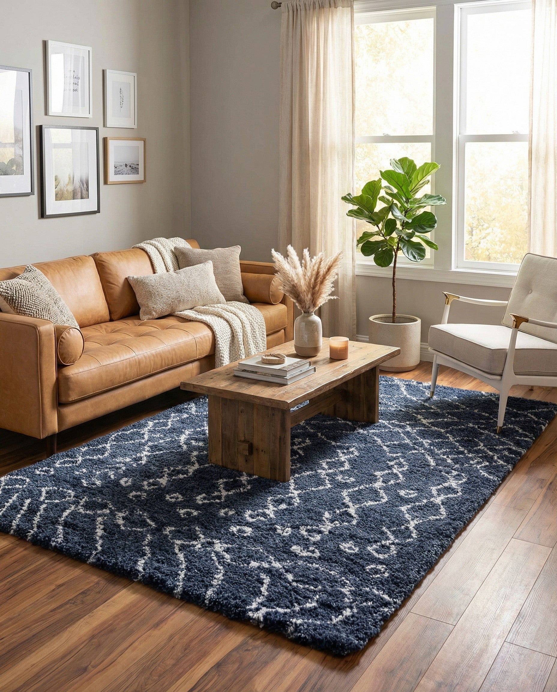 Primary image  8' x 10' Moroccan Shag Rug