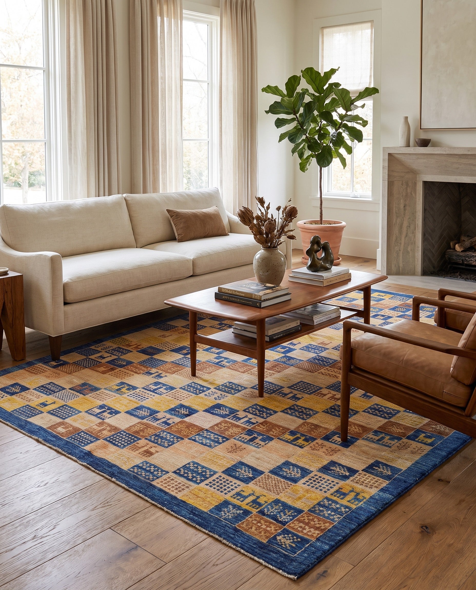5' 5 x 7' 10 Hand Knotted Ziegler Modern Rug