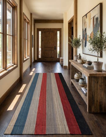 6' x 12' 6 Hand Woven Kilim Modern Wool Runner Rug