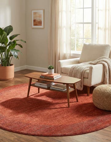 Terracotta Angelica Round Rug