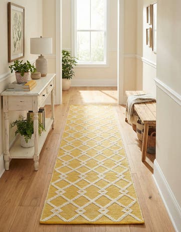 English Daisy Hand Knotted Jill Zarin Dorset Runner Rug