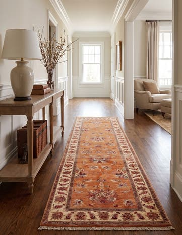 2' 8 x 10' 5 Hand Knotted Ariana Ziegler Runner Rug