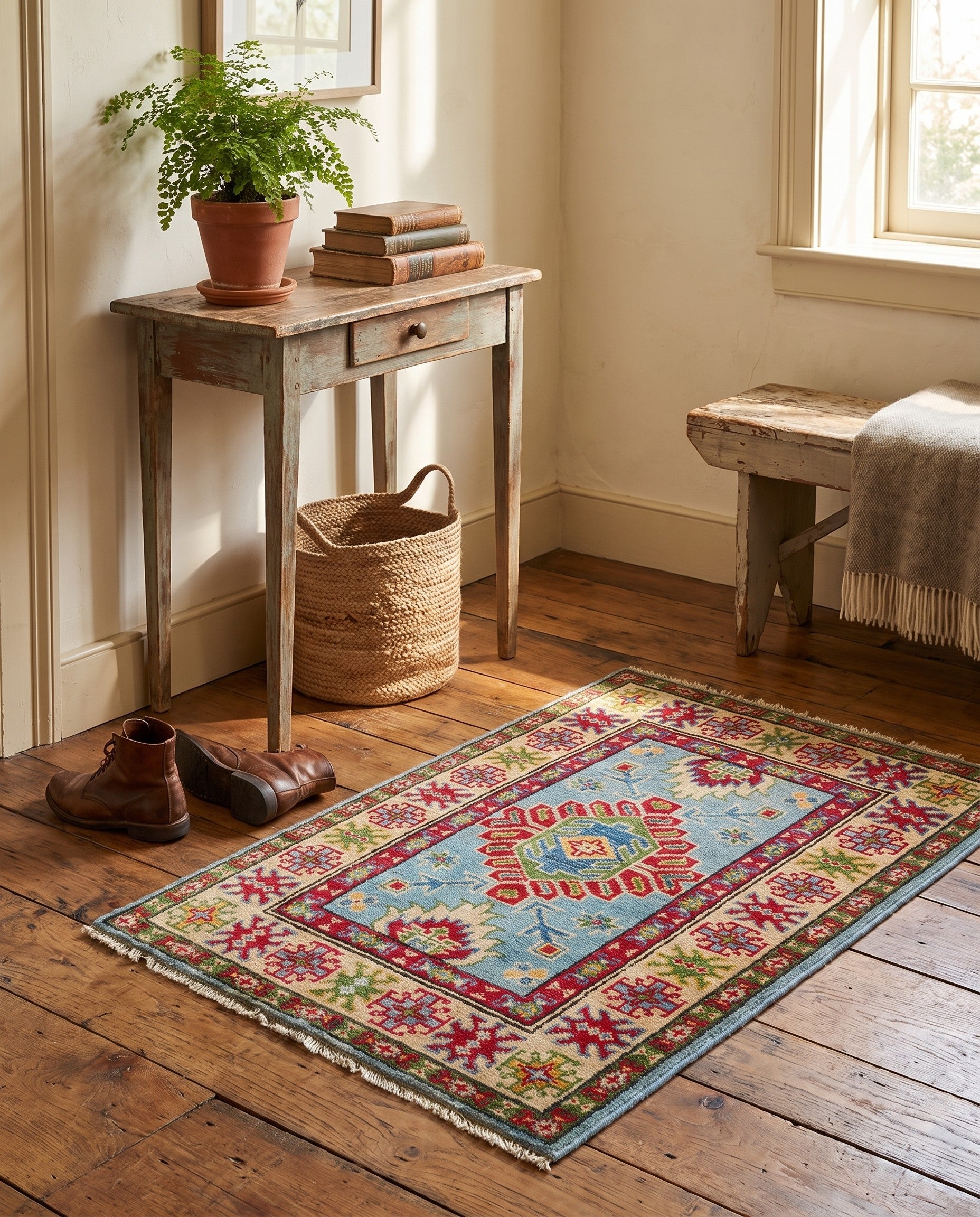 2' x 3' Hand Knotted Kazak Rug