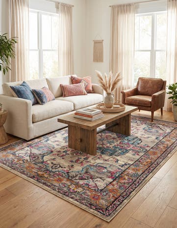 7' x 10' Washable Fleur Rug