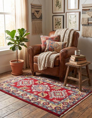 2' 1 x 3' 5 Hand Knotted Kazak Rug