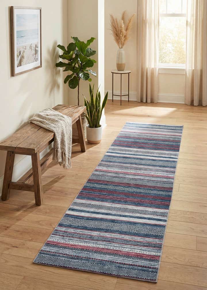 2' x 8' Washable Yara Runner Rug