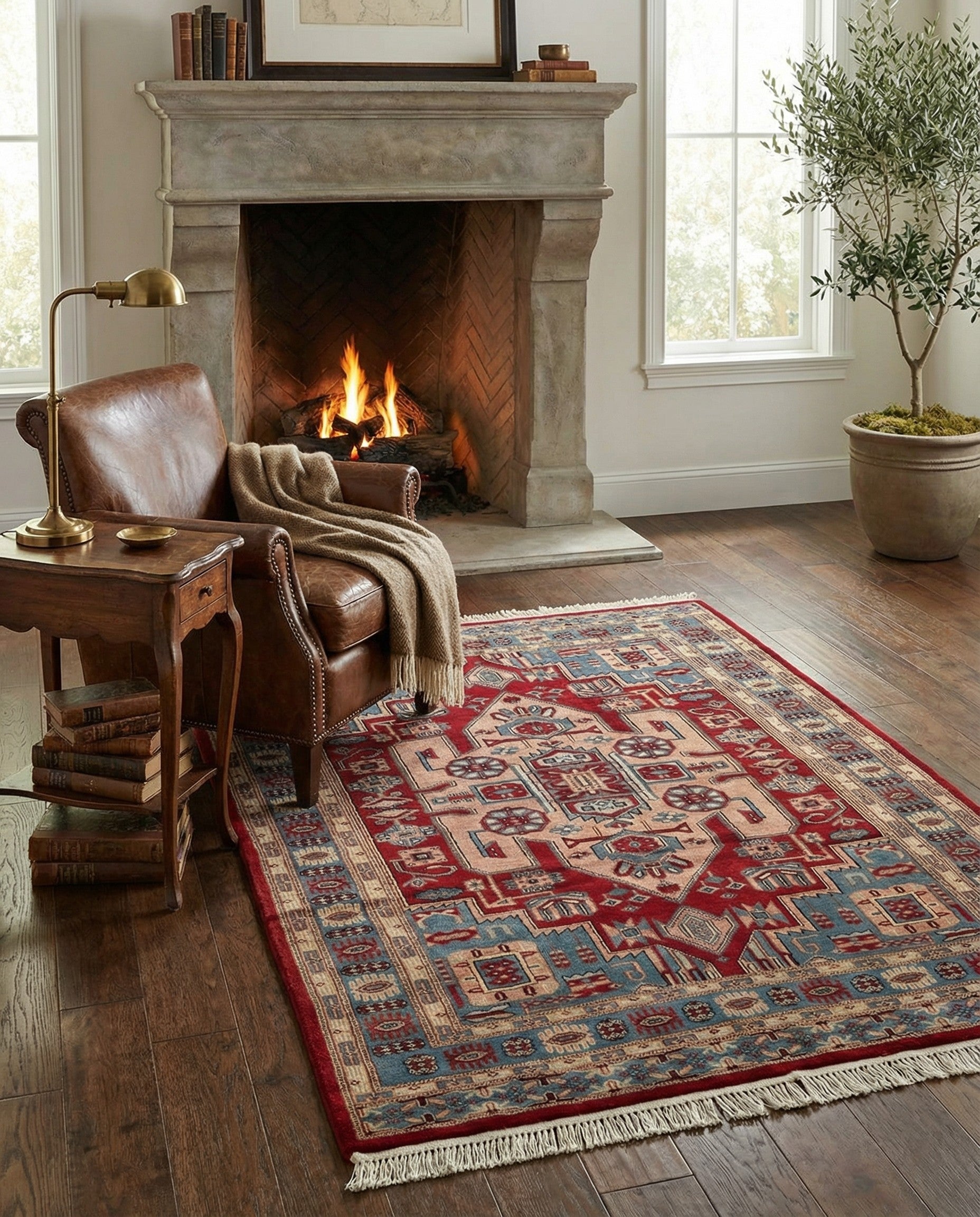 4' 1 x 6' Hand Knotted Kazak Oriental Wool Rug