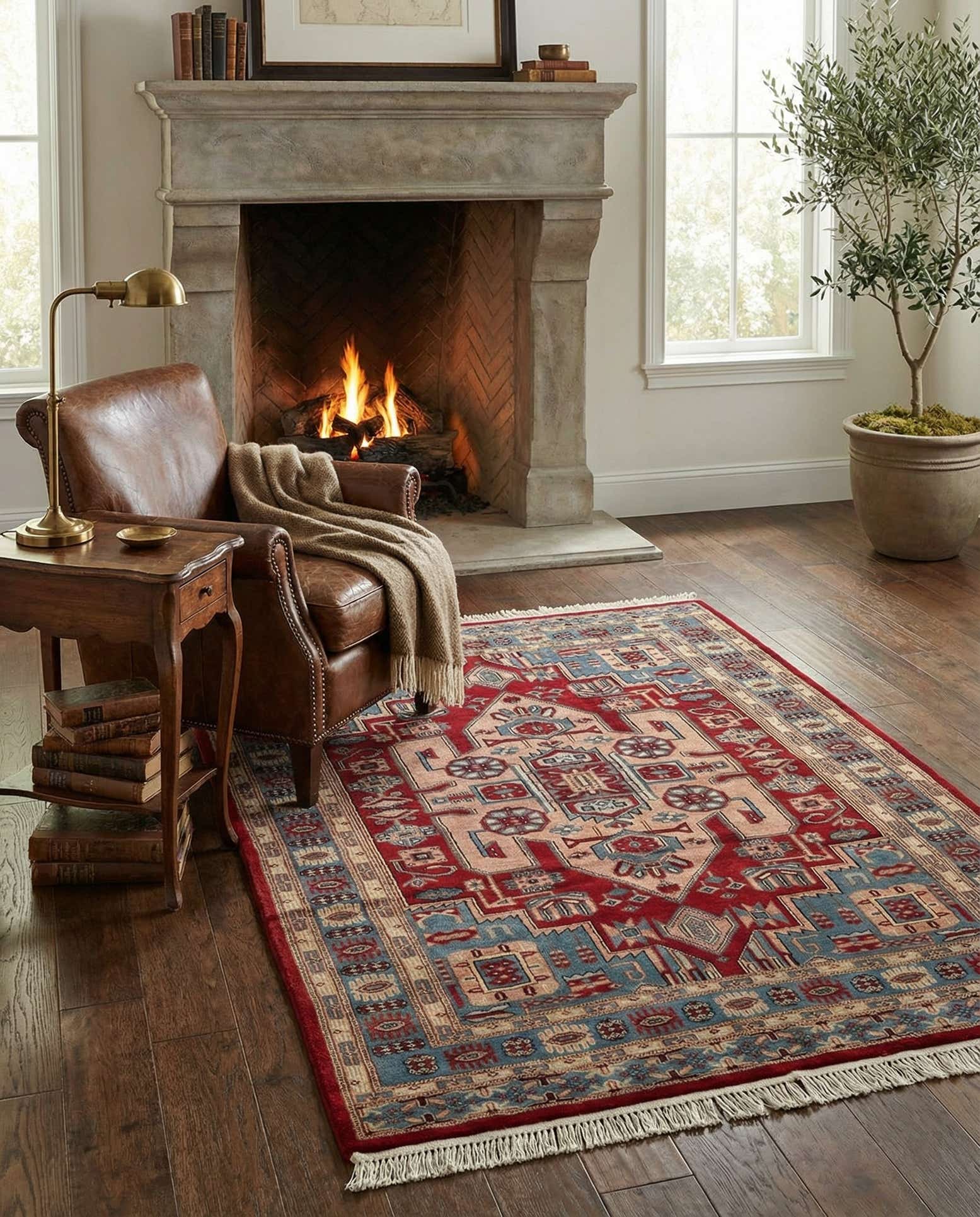 4' 1 x 6' Hand Knotted Kazak Oriental Wool Rug