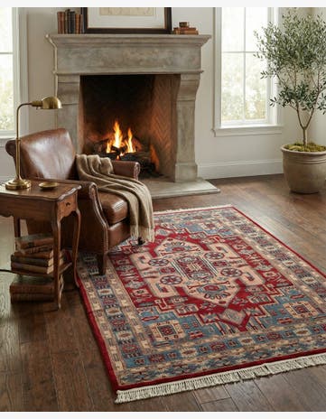 4' 1 x 6' Hand Knotted Kazak Oriental Wool Rug
