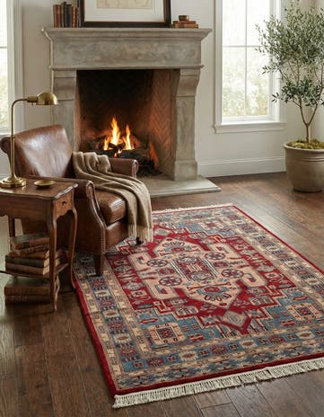 4' 1 x 6' Hand Knotted Kazak Oriental Wool Rug