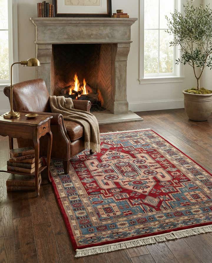 4' 1 x 6' Hand Knotted Kazak Oriental Wool Rug