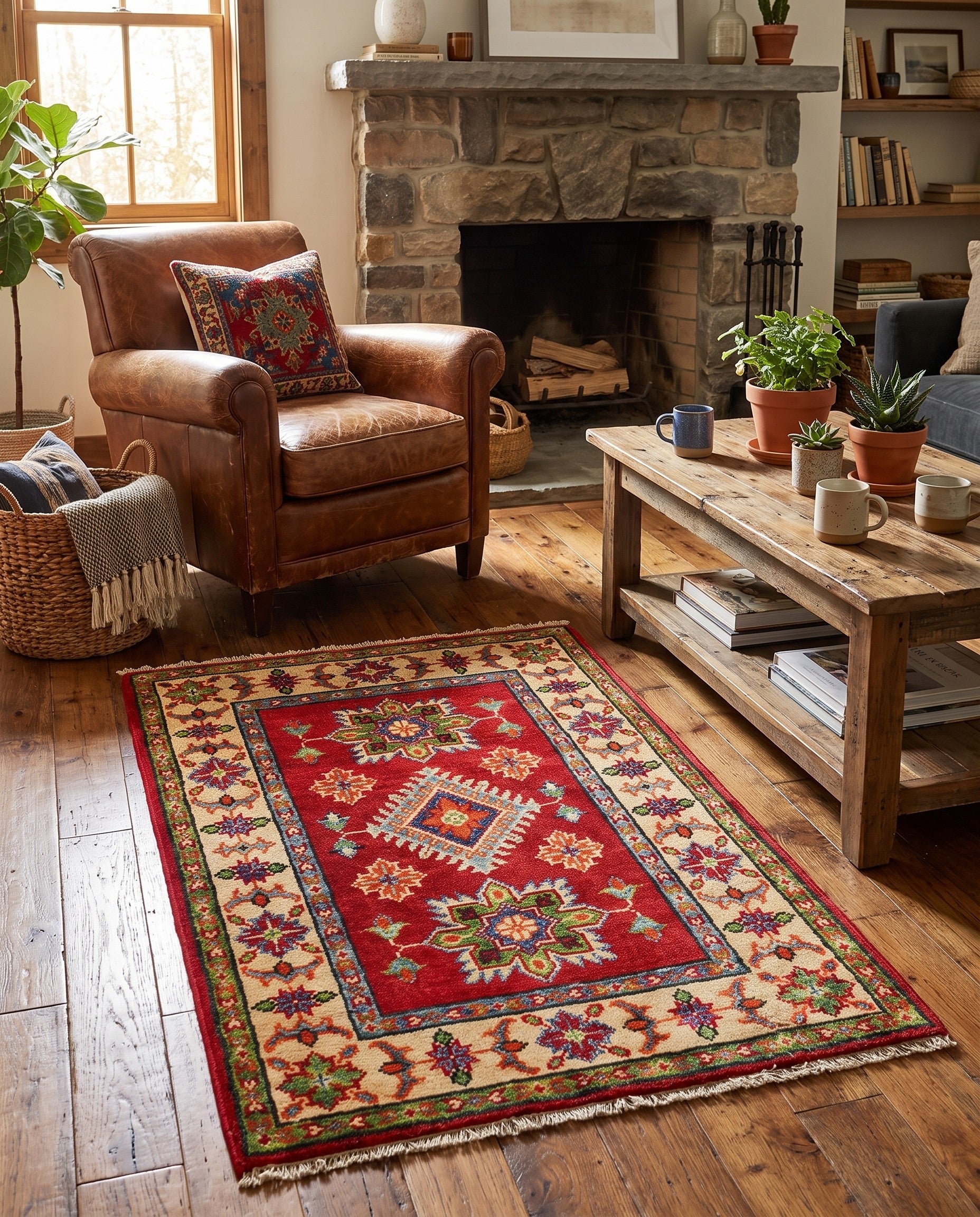 2' 1 x 3' 2 Hand Knotted Kazak Rug