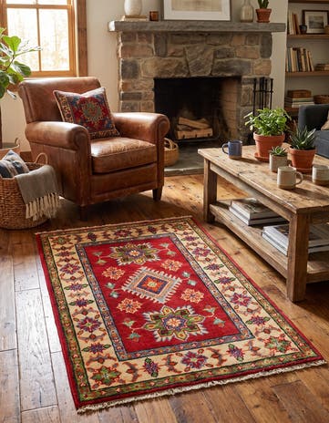2' 1 x 3' 2 Hand Knotted Kazak Rug