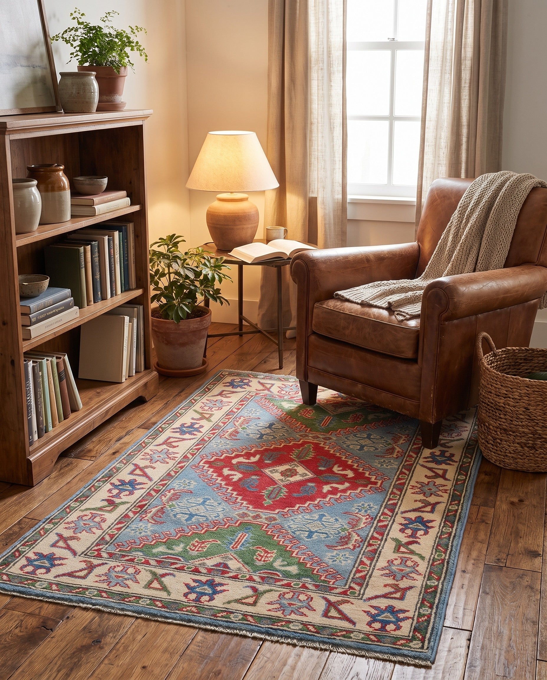 2' 9 x 4' 2 Hand Knotted Kazak Rug