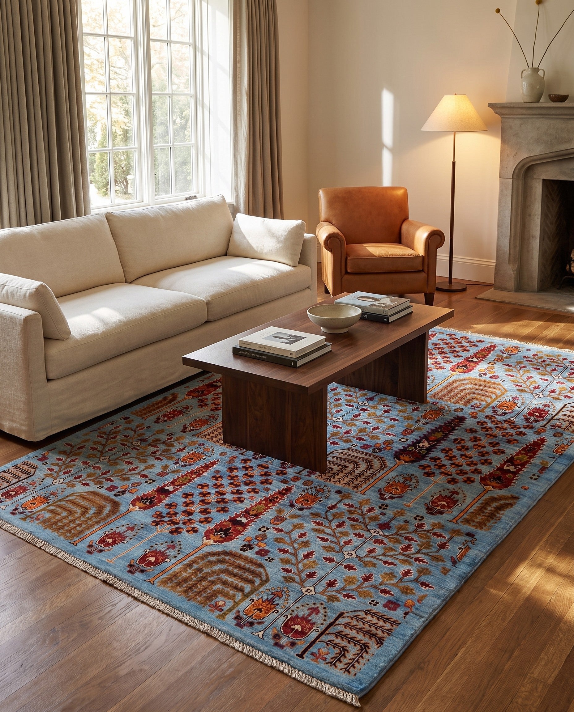 4' 11 x 6' 6 Hand Knotted Ariana Ziegler Rug