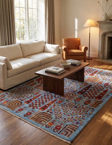 4' 11 x 6' 6 Hand Knotted Ariana Ziegler Rug