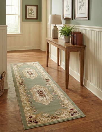 Green Chateau Runner Rug