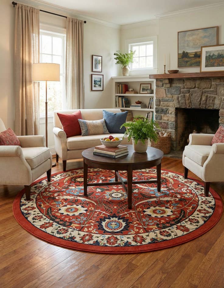 Detail image of 7' 10 x 7' 10 Neda Round Rug