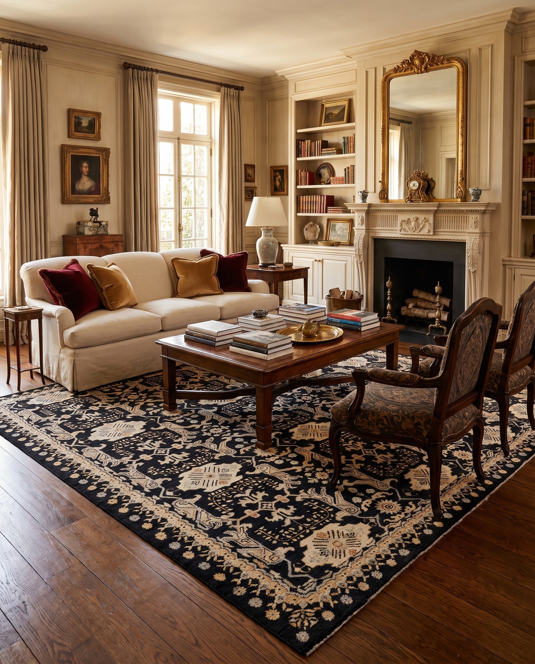 6' 8 x 9' 5 Hand Knotted Ziegler Rug