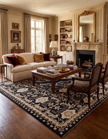 6' 8 x 9' 5 Hand Knotted Ziegler Rug