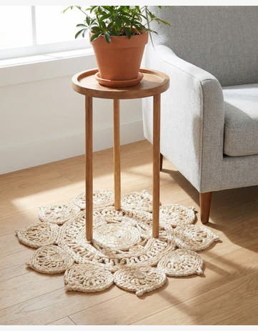 Ivory Handmade Braided Jute Round Rug