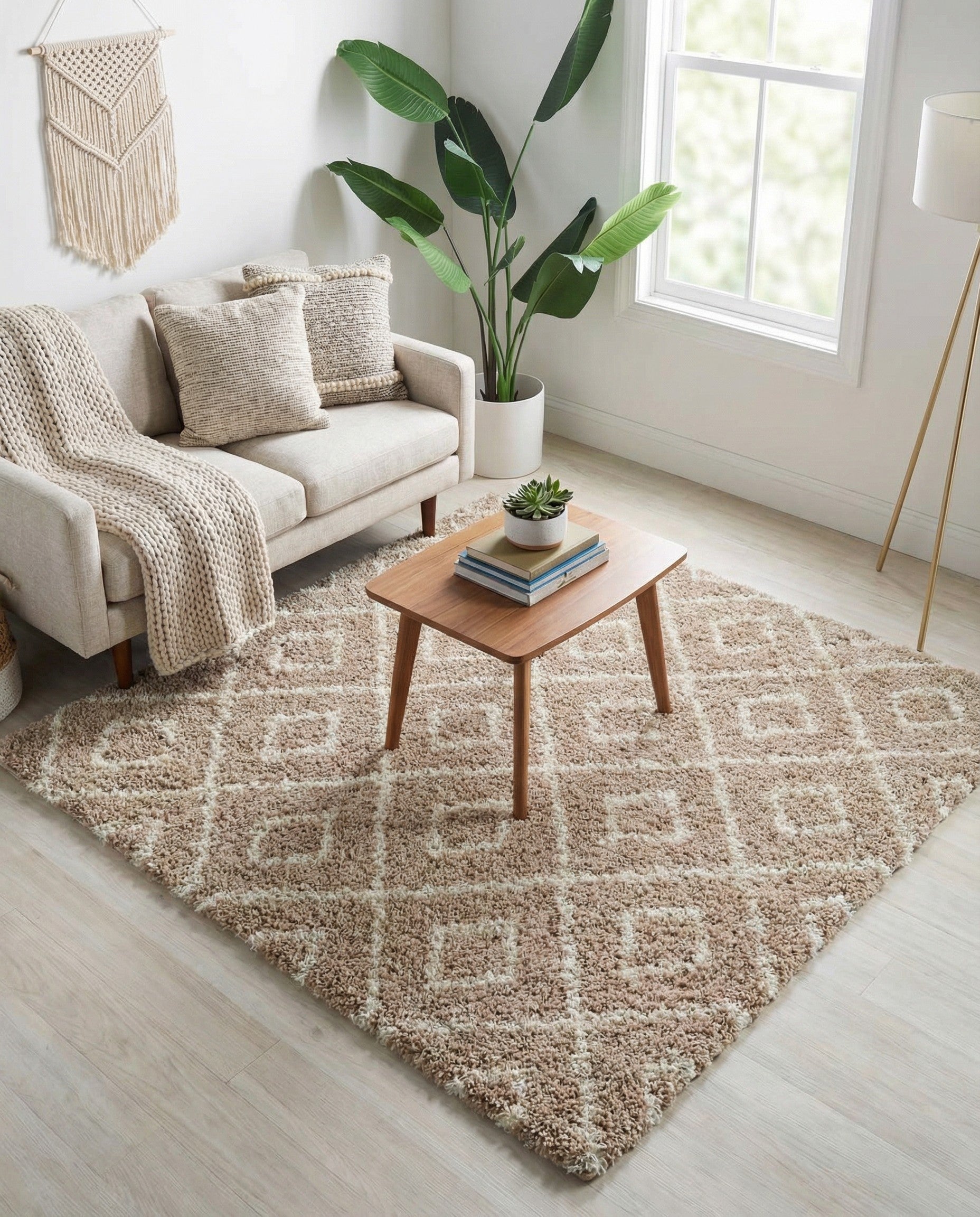 6' x 6' Trellis Shag Square Rug
