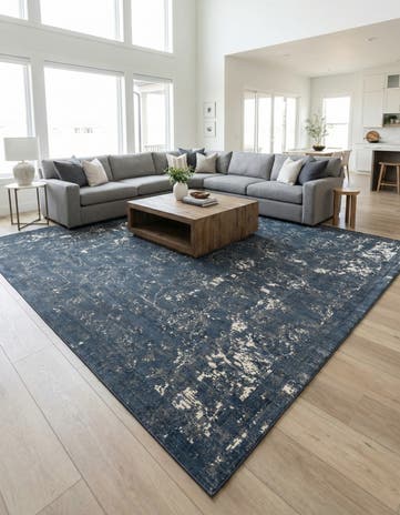 Blue Oregon Square Rug