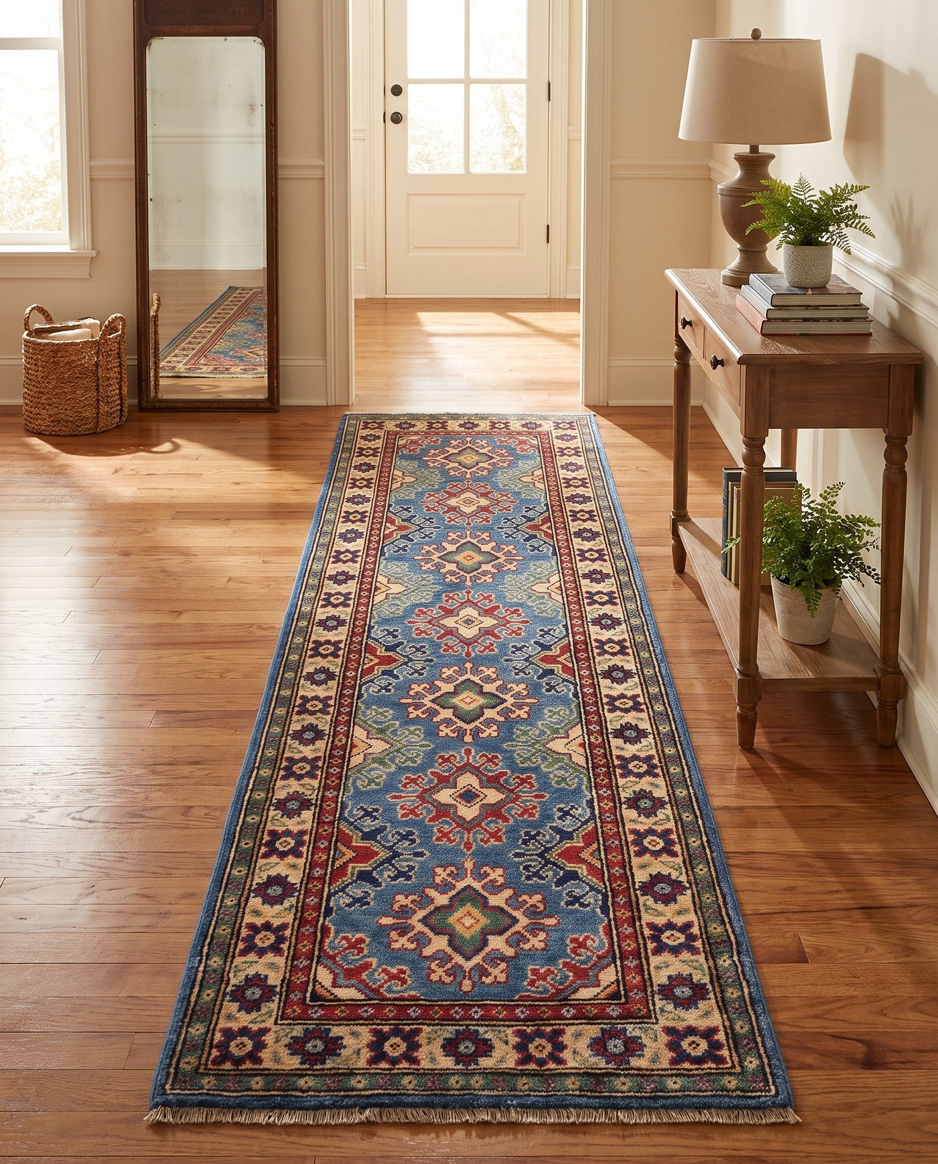 1' 11 x 6' 1 Hand Knotted Kazak Runner Rug