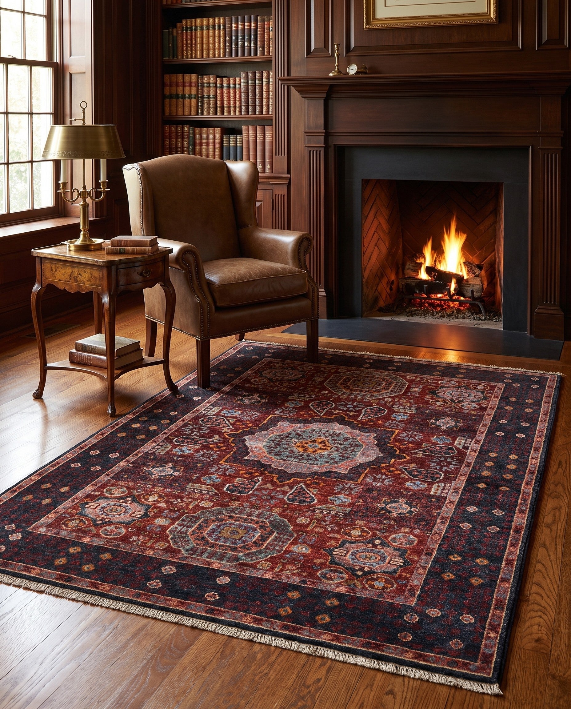 3' 6 x 5' Hand Knotted Mamluk Ziegler Rug