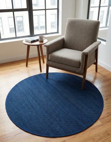 Navy Blue SoHo Round Rug