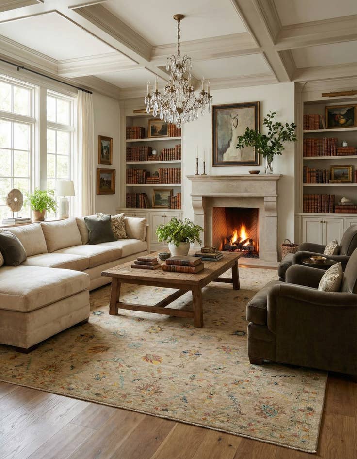 Detail image of 12' 9 x 16' 6 Hand Knotted Ziegler Oriental Rug