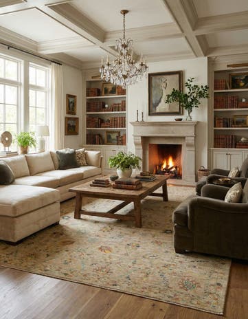 12' 9 x 16' 6 Hand Knotted Ziegler Oriental Rug